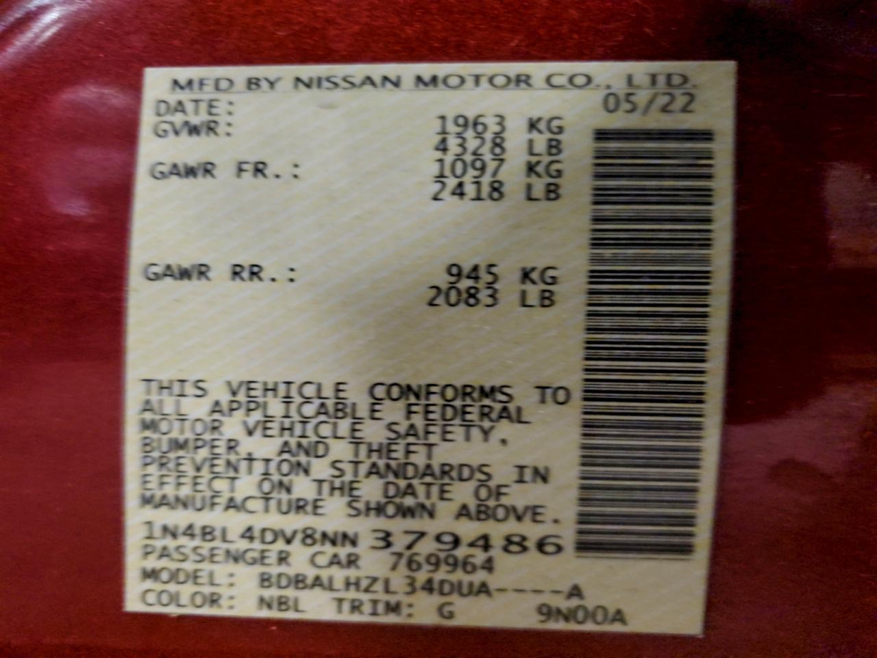 Nissan Altima Sv Image 10