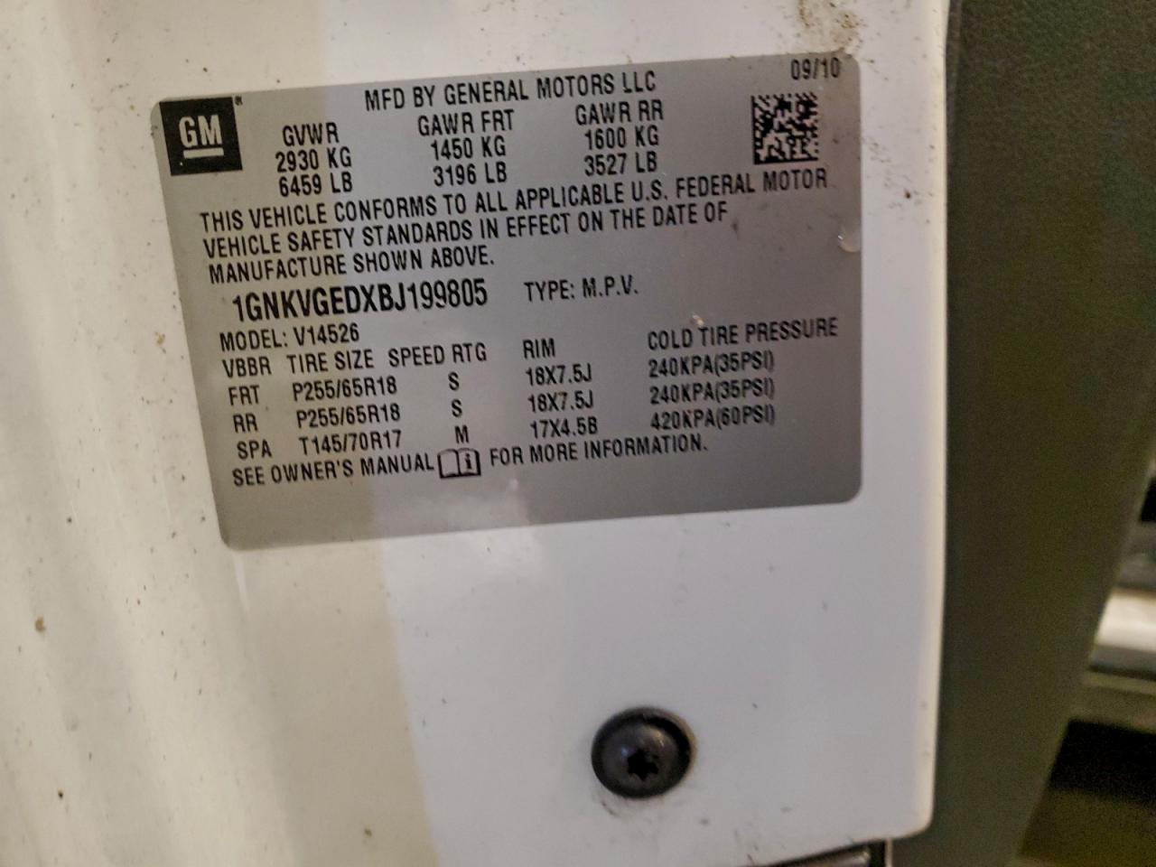 Chevrolet Traverse Lt Image 8